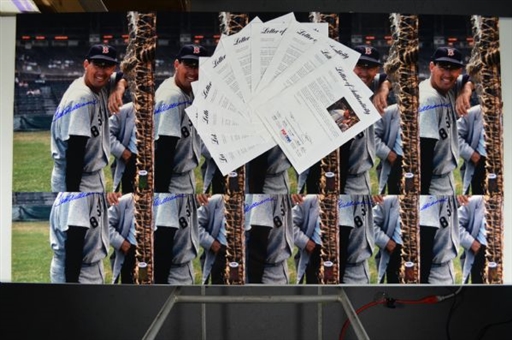 Lot of (10) Ted Williams Signed 16x20 Photos  PSA/DNA and Williams Hologram - Smiling with arm on batting cage